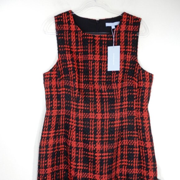 ANTONIO MELANI Irine Sheath Sleeveless DRESS Size 14 Tweed Feather Red NEW $199 - Picture 4 of 7